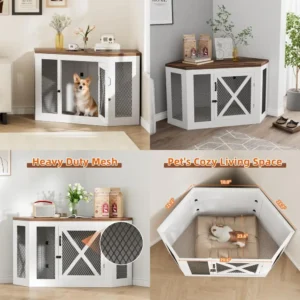 Corner End Table Furniture, Pet house.