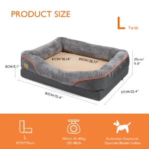 Large Dog Bed With Anti-Allergy Fleece.